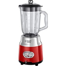 Frefly Store Russell Hobbs 25190-56 Retro Sürahi Blender, 1.5 L Kapasite, 800W, Kırmızı
