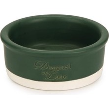 Frefly Store Beeztees Dbl Kedi Mama Su Kabı, Seramik, Mat Yeşil, 12CM, 300ML
