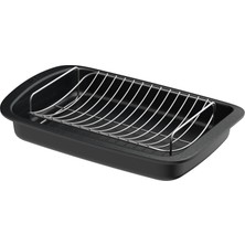 Frefly Store Berghoff Leo Graphıte Çıkarılabilir Raflı Yapışmaz Grafit Izgara Güveç 42X28 cm