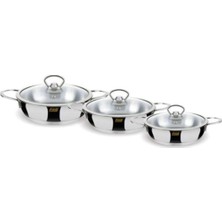Frefly Store Fms Inci 6 Parça Çelik Omlet Set Metal 5007