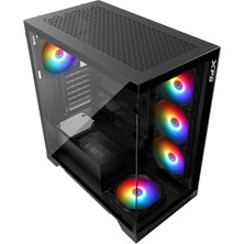 Frefly Store Xpg Invader x Siyah 5 Adet Dahili Argb Fan USB 3.2 Atx Mid-Tower Gaming (Oyuncu) Kasa (Invaderxmt-Bkcww)