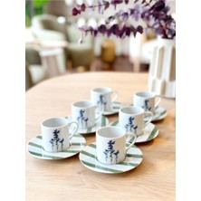 Frefly Store Girye Desen1 6 Kişilik 12 Parça Kahve Fincanı 90CC 04PPO000641