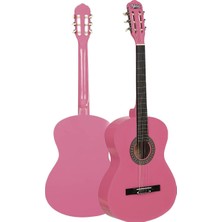 Frefly Store Midex CG-270PK Pembe Renk Klasik Gitar 4/4 Yetişkin Boy Sap Ayarlı Full Set