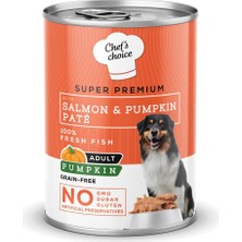 Frefly Store Chef's Choice Yetişkin Köpekler Için, Tahılsız, Hipoalerjenik, Somon Balıklı ve Balkabaklı Ezme, 400 G x 12 Adet