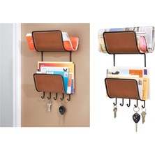 Frefly Store Interdesign Mektupluk,anahtarlık,askılık 2 Katlı Deri Kaplama