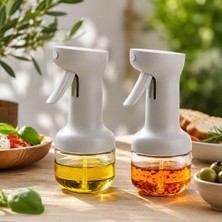 Frefly Store 2’li 280 ml Cam Sprey Yağlık Seti, Tetikli Püskürtmeli Yağ ve Sirke Şişesi, Salata Mutfak ve Airfryer Kullanımına Uygun