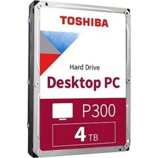 Frefly Store Toshiba P300 4tb HDD – 3.5”, 5400RPM, Sata Iıı, 128MB Cache, HDWD240UZSVA
