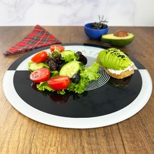 Frefly Store Decorıta Cam Diyet Tabağı | Cam Sunum Tabağı | ÇAP32CM | (Yiyip Yatma)