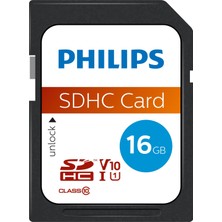 Frefly Store Philips Sdhc Kart 16 GB Sınıf 10 Uhs-I U1