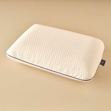 Frefly Store Bella Maıson Relax Düz Dış Kumaş:%65 Polyester%35 Viskon/iç DOLGU:%100 Viskoelastik Sünger Yastık, Beyaz, 60X40X13 cm