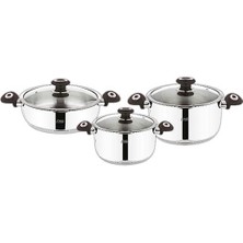 Frefly Store Fms Eko 6 Parça Tencere Set Siyah