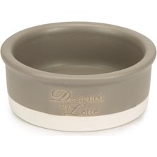 Frefly Store Beeztees Dbl Kedi Mama Su Kabı, Seramik, Mat Gri, 12CM, 300ML