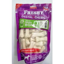 Frefly Store Irem Freshy Dental Mini Bones Sütlü Köpek Çiğneme Kemiği 25 ADET.250 gr
