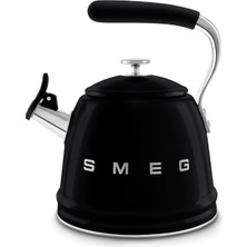 Frefly Store Smeg CKLW2001BL 50’s Style Retro Siyah Islık Kettle Çaydanlık 2.3 L (Ithalatçı Garantili)