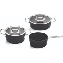 Frefly Store Fissler Adamant Cam Kapak 5 Parça Tencere Seti