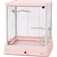 Frefly Store Dayang Camlı Kuş Kafesi Pembe 50 * 49 * 57CM