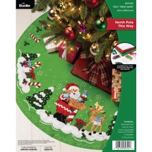 Frefly Store Folkart, Bu Şekilde Kuzey Kutbu, Bucilla Keçe Aplike 43" Ağaç Etek Kiti, Kendin Yap Sanatları ve El Sanatları Için Mükemmel, 89744E