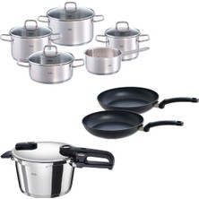 Frefly Store Fissler Vitaquick Edition 4,5 Litre Düdüklü Tencere + Viseo Tencere ve Tava Seti