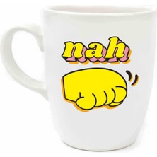 Frefly Store Palto Tasarım Nah! Krem Oval Kupa - Hediye Seramik Kupa