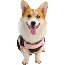Frefly Store Glipet Çizgili Köpek Kazağı Siyah Pembe M