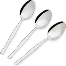 Frefly Store Gri Deniz Model Tatlı Kaşık 6'lı Tatlı Kaşığı 18/10 Cr