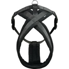 Frefly Store Karlie Yumuşak Göğüs Tasma 58-70 cm Siyah