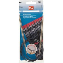 Frefly Store Prym Yuvarlak Örgü Şişleri, Pirinç, 6 Mm, 100 Cm, Gümüş Renkli