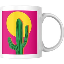 Frefly Store Kaktüs Baskılı Kupa Bardak Hediyelik Çay Kahve Kupası Coffee Mug