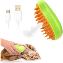 Frefly Store Robeve Şarjlı Buharlı Evcil Hayvan Fırçası, Silikon Yumuşak, Kedi ve Köpek Için Kedi Bakım Fırçası