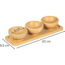 Frefly Store 4 Parça Bambu Sosluk, Çerezlik, Kahvaltılık