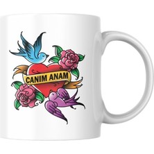 Frefly Store Canım Anam Baskılı Kupa Bardak Hediyelik Çay Kahve Kupası