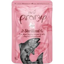 Frefly Store Pramy Jöle Içinde Somonlu ve Ton Balıklı Yetişkin Kedi Maması, 70 Gram
