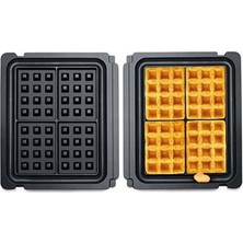 Frefly Store Sage Appliances SGR001 The No-Mess Waffle Izgarası, Yapışmaz Kaplama, Makinede Yıkanabilir, Seramik, Siyah