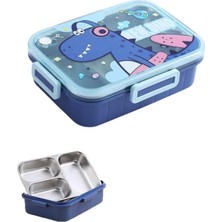 Frefly Store Vagonlife Lunch Box 750 ml (Sızdırmaz,karışmaz Üç Bölmeli) Yeni Nesil Sefer TASI-FFLBOX50555 Lacivert