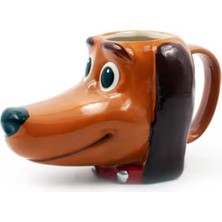 Frefly Store Netavantaj Köpek Figürlü 3D Tasarım Seramik Kupa, 500 Ml, Kahverengi, Özel Tasarım