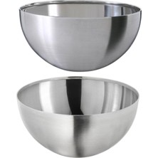 Frefly Store Ikea 2'li 12 cm Blanda Blank Paslanmaz Çelik Çerez-Sunum Kasesi
