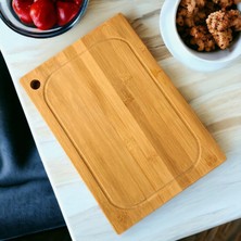 Frefly Store Deconox Bambu Kesme Tahtası Antibakteriel Yıkanabilir Doğrama Tahtası Dikdörtgen 32X22 cm Orta Boy (172)