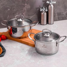 Frefly Store Aryıldız Petit 4 Parça Mini Çelik Tencere Seti