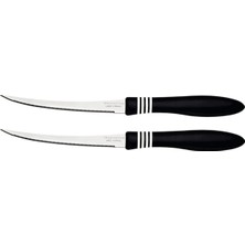 Frefly Store Siyah 2 Adet Lazer Tırtıklı Mutfak Bıçak Ekmek Bıçağı 23466/235
