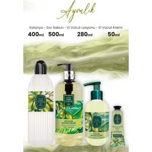 Frefly Store Eyüp Sabri Tuncer Ayvalık Zeytin Vücut Losyonu 280 Ml, Sıvı Sabun 500 Ml, Kolonya 400 ml ve Krem 50 ml