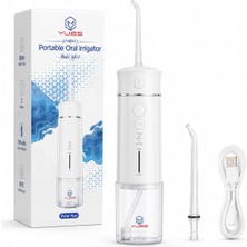 Frefly Store Yues Taşınabilir Ağız Duşu, 180 ml Su Hazneli Şarjlı Diş Temizleme Cihazı, Ipx7 Su Geçirmez Oral Irrigator, 3 Modlu, 30-120 Psı Basınç Ayarlı, USB Şarjlı Seyahat Tipi Ağız Bakım Cihazı