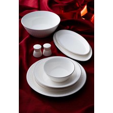 Frefly Store Acar Rienna Silver 6 Kişilik 29 Parça Yemek Takımı