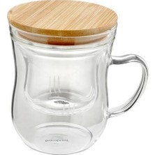 Frefly Store Brew - Süzgeçli Cam Çay Bardağı 400ML