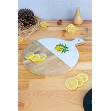 Frefly Store Bambum Kangura Limon Yuvarlak Kesme Tahtası Küçük