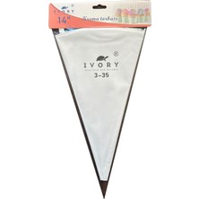 Frefly Store Ivory Bez Krema Torbası, Büyük Boy, Pamuklu Dokulu, Yıkanabilir ve Tekrar Kullanılabilir, Profesyonel Pasta ve Kurabiye Süsleme Torbası