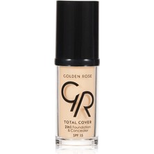 Frefly Store Golden Rose Total Cover 2 In 1 Foundation & Concealer Fondöten ve Kapatıcı No: 022