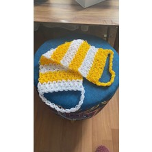 Frefly Store Rapithwin El Yapımı Örgü Doğal Lif Sarı (40X16 Cm), Tek Ebat