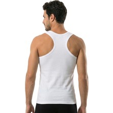 Frefly Store Öts Erkek Pamuklu Atlet Sporcu Özel Esnek Kalıp (1250), Beyaz, M