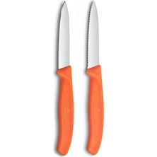 Frefly Store Victorinox 6.7699.2C1 Swiss Classic 2li Soyma Bıçağı Set, Turuncu
