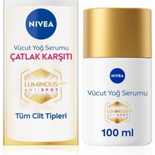 Frefly Store Nıvea LUMINOUS630 Çatlak Karşıtı Vücut Yağ Serumu 100ML, Cilt Tonu Eşitleyici, 48 Saat Nemlendirici, Pürüzsüz Cilt Hissi